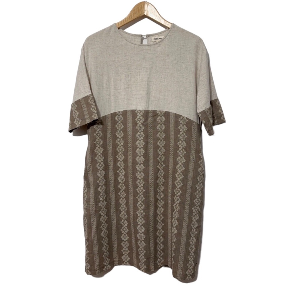 Hidden Alley Linen Dress Womens Size L